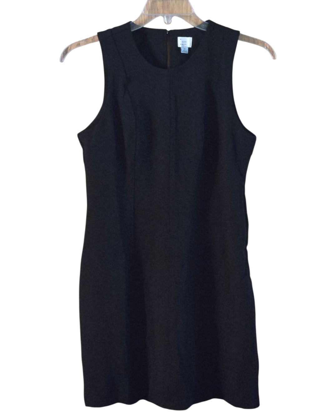 A New Day Womens 10 Black Sleeveless Sheath Dress Career Workwear NWOT LBD